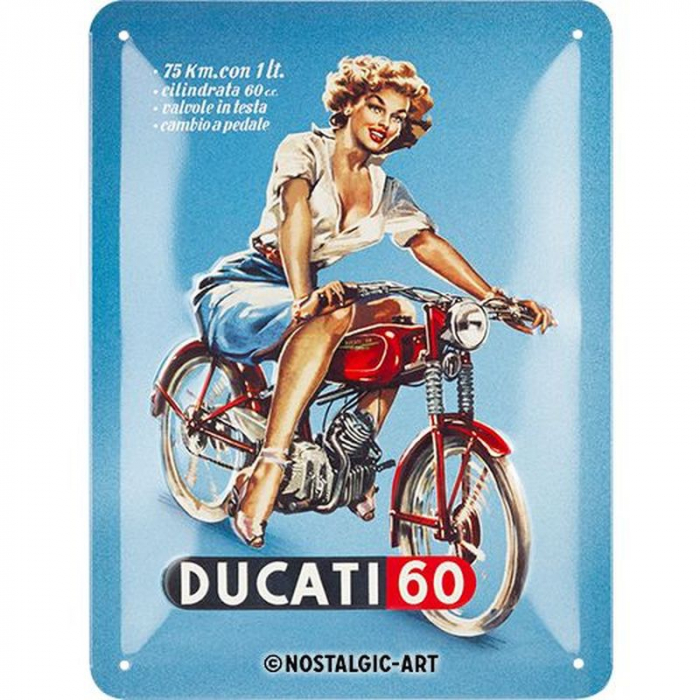 Blechschild Ducati Pinup 1